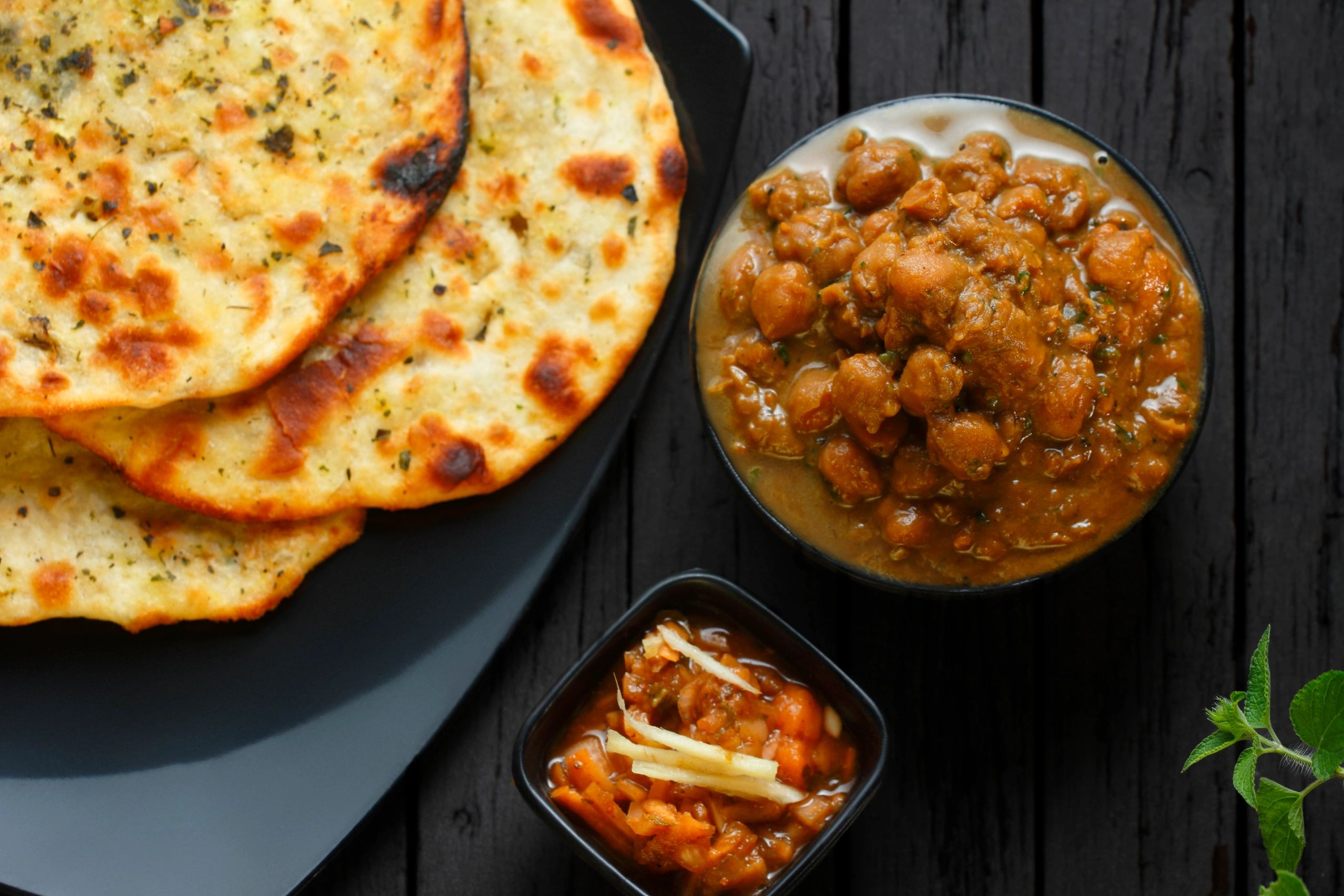 Kulcha bread served with chole